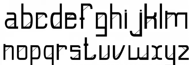 E-Slash फ़ॉन्ट लोअरकेस