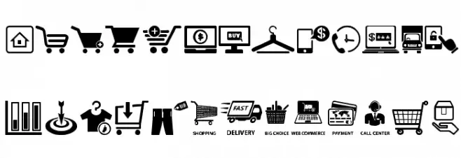 E-commerce Шрифта ВЕРХНИЙ