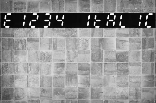 E1234 Italic Font examples