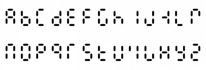 E1234 字体 大写