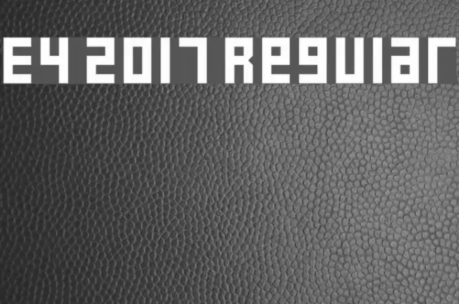 E4 2017 Regular Font examples