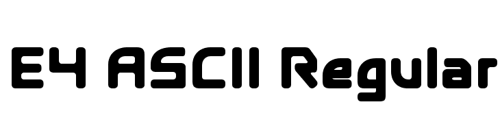 E4 ASCII Regular لخطوط تنزيل