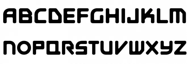 E4 ASCII Regular Font Litere mari