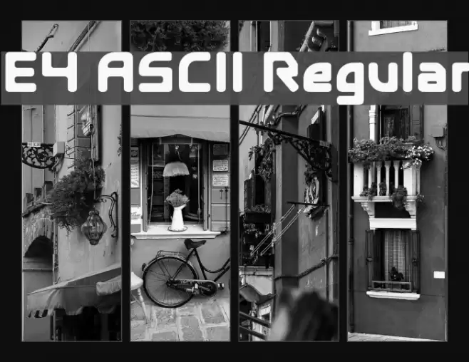 E4 ASCII Regular Font examples