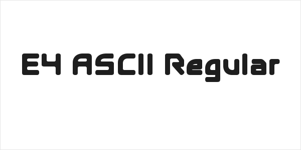 E4 ASCII Regular Logo