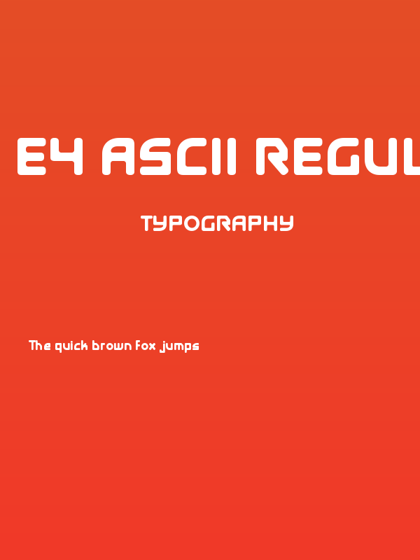 E4 ASCII Regular Poster