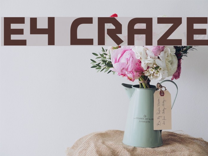 E4 Craze Font examples
