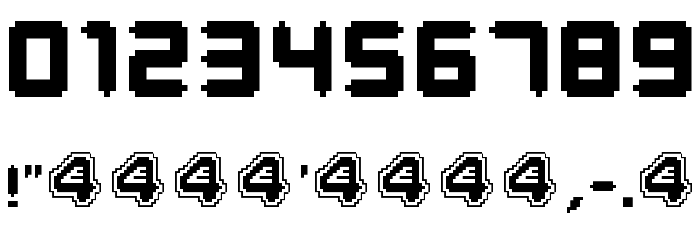 E4 Digital Arcade V2 Regular Font OTHER CHARS