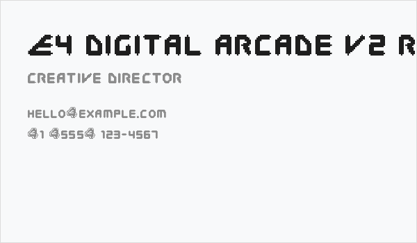 E4 Digital Arcade V2 Regular Business Card