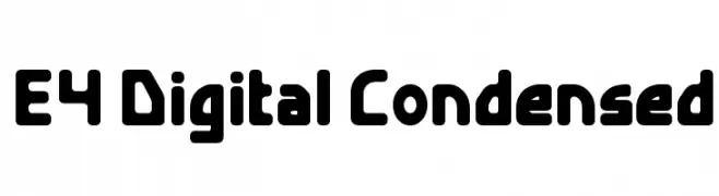 E4 Digital Condensed  フリーフォントのダウンロード
