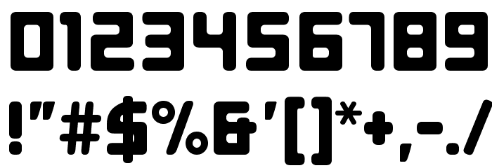 E4 Digital Condensed Font Alte caractere
