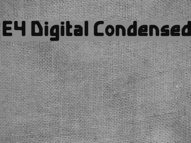 E4 Digital Condensed フォント examples