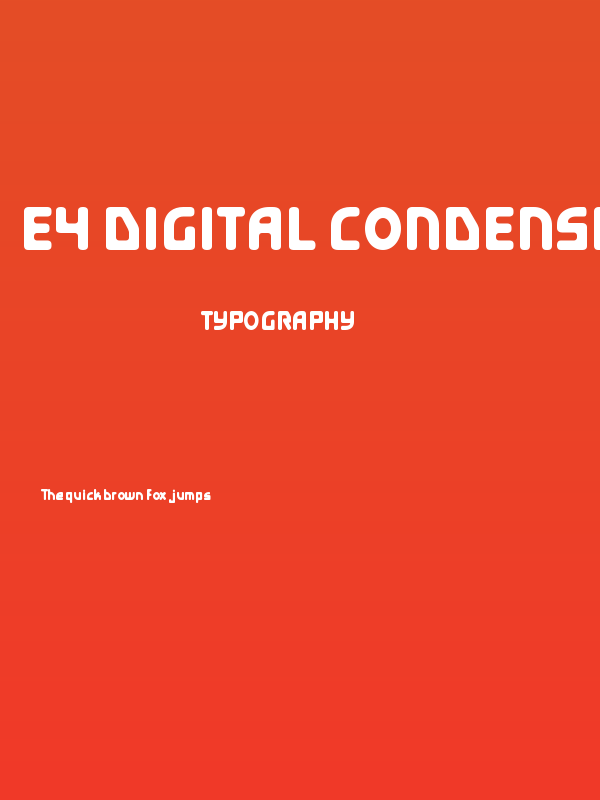 E4 Digital Condensed Poster