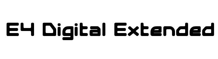 E4 Digital Extended Font