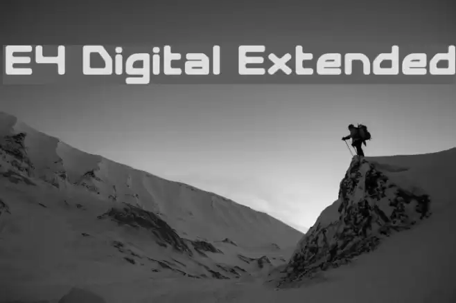 E4 Digital Extended フォント examples