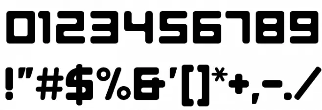 E4 Digital [Lowercases] Font OTHER CHARS