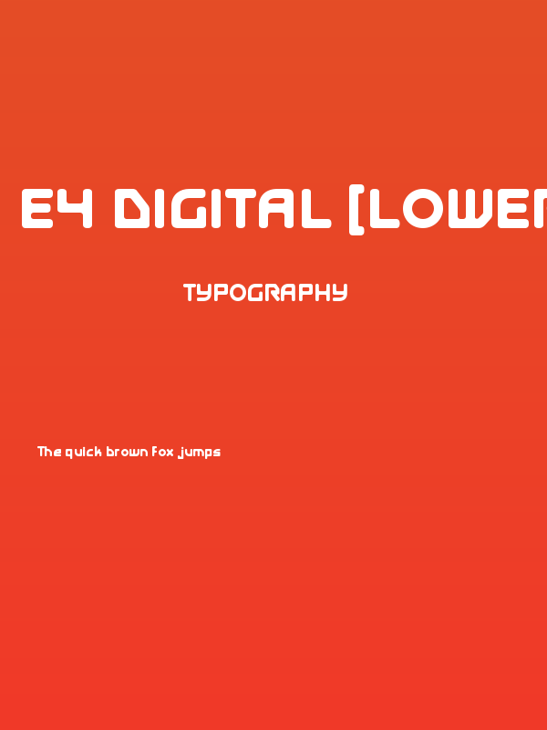 E4 Digital [Lowercases] Poster