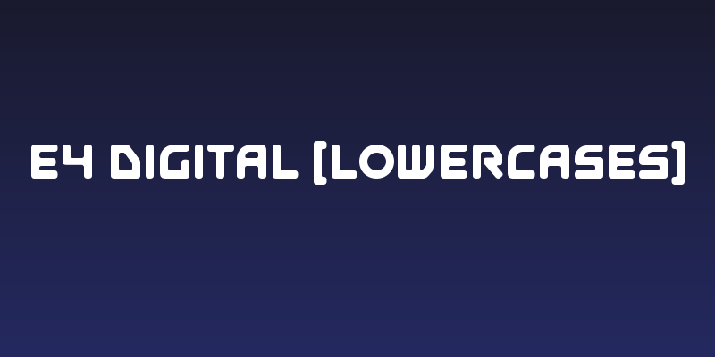 E4 Digital [Lowercases] Social Header