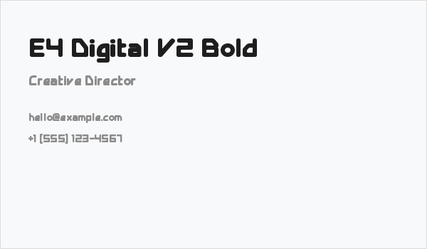 E4 Digital V2 Bold Business Card