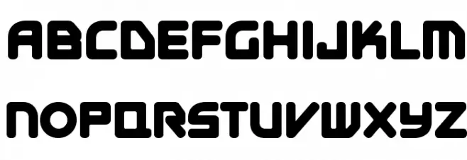 E4 Digital V2 Extra Bold Polices MAJUSCULES