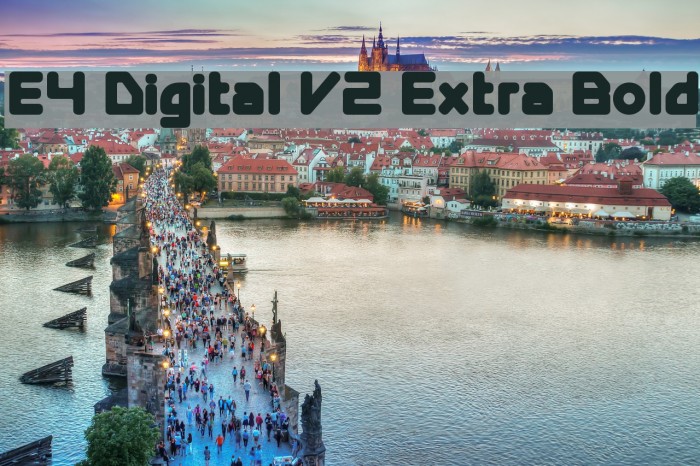 E4 Digital V2 Extra Bold Font examples