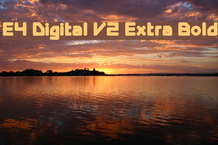 E4 Digital V2 Extra Bold Font examples