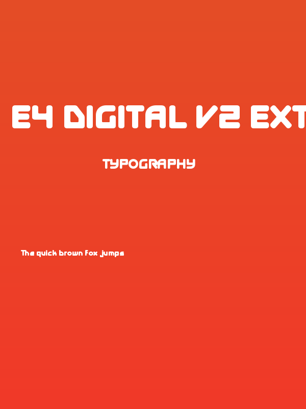 E4 Digital V2 Extra Bold Poster