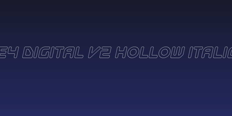 E4 Digital V2 Hollow Italic Social Header