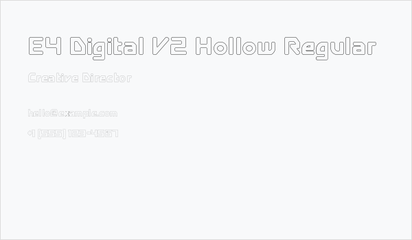 E4 Digital V2 Hollow Regular Business Card