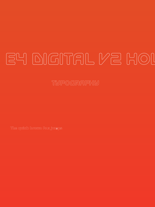 E4 Digital V2 Hollow Regular Poster