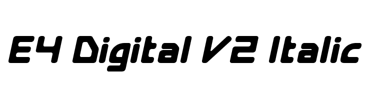 E4 Digital V2 Italic لخطوط تنزيل