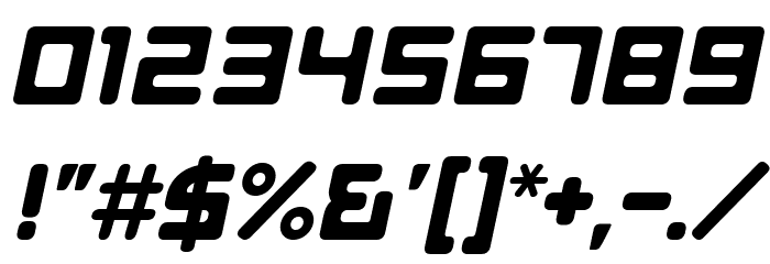 E4 Digital V2 Italic Font OTHER CHARS