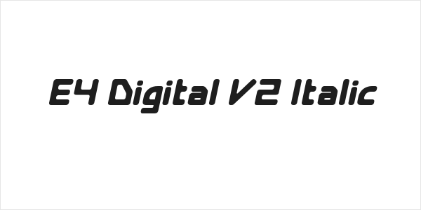 E4 Digital V2 Italic Logo