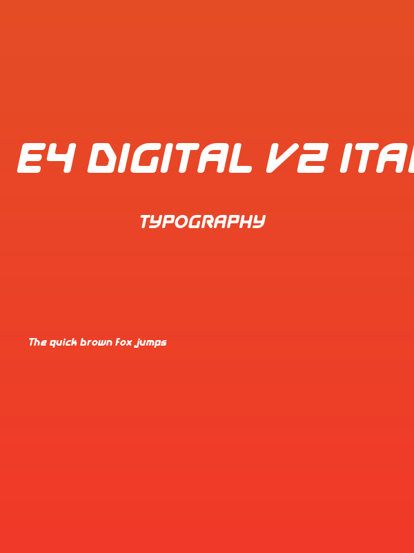E4 Digital V2 Italic Poster