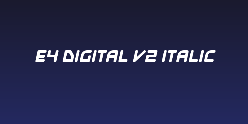 E4 Digital V2 Italic Social Header
