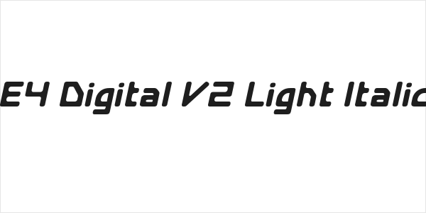 E4 Digital V2 Light Italic Logo