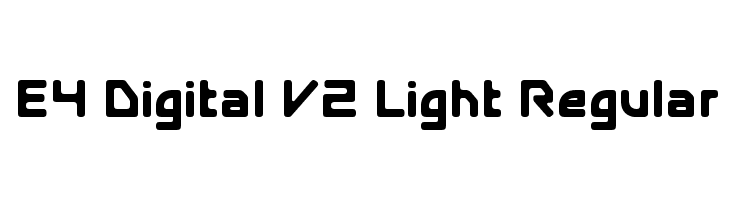E4 Digital V2 Light Regular Font