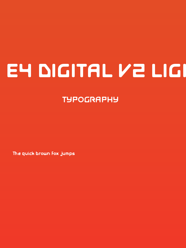 E4 Digital V2 Light Regular Poster