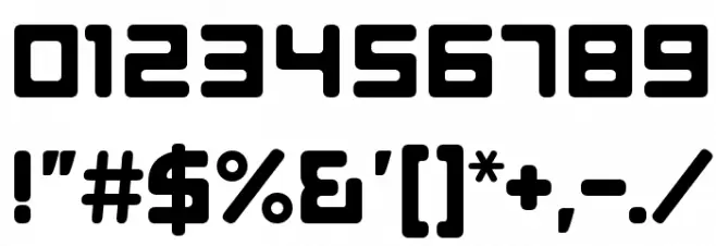 E4 Digital V2 Regular Font OTHER CHARS