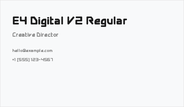 E4 Digital V2 Regular Business Card