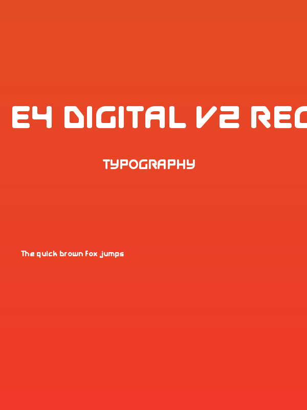 E4 Digital V2 Regular Poster