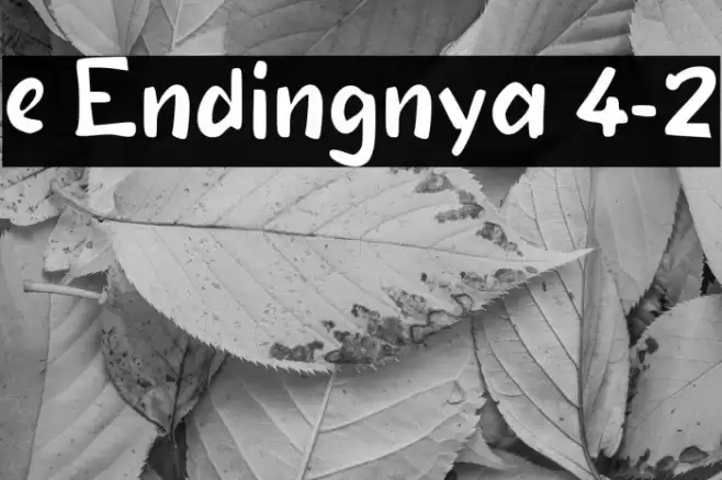e Endingnya 4-2 Font examples