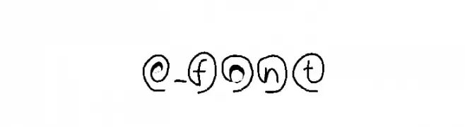 e-font  Frei Schriftart Herunterladen