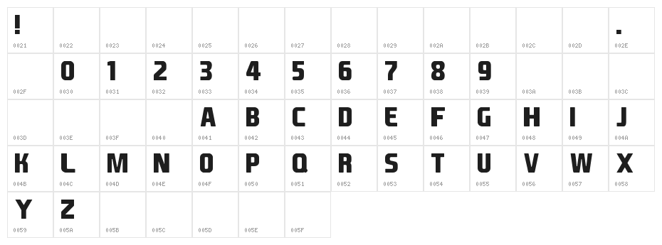 EA Font v1.5 by Ghettoshark Character Map