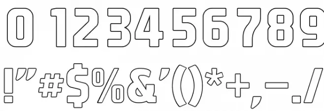 EA Sports Covers SC Bold Outline Font OTHER CHARS