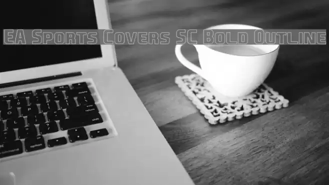 EA Sports Covers SC Bold Outline Font examples