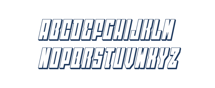 EAST-west 3D Italic Lowercase