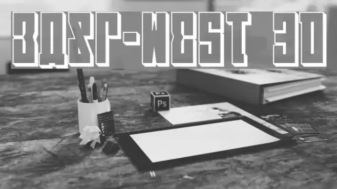 EAST-west 3D Font examples