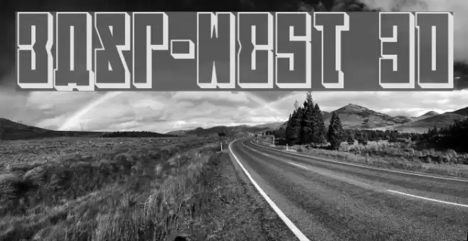 EAST-west 3D Font examples