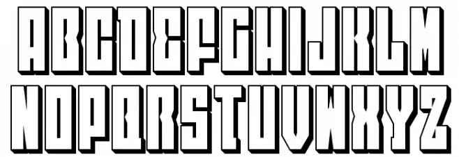 EAST-west 3D Font Litere mici